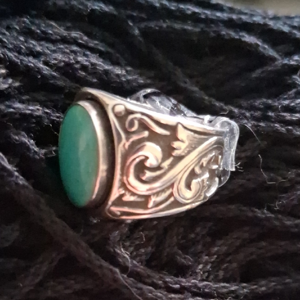 Turquoise Stone Silver Ring - image 2